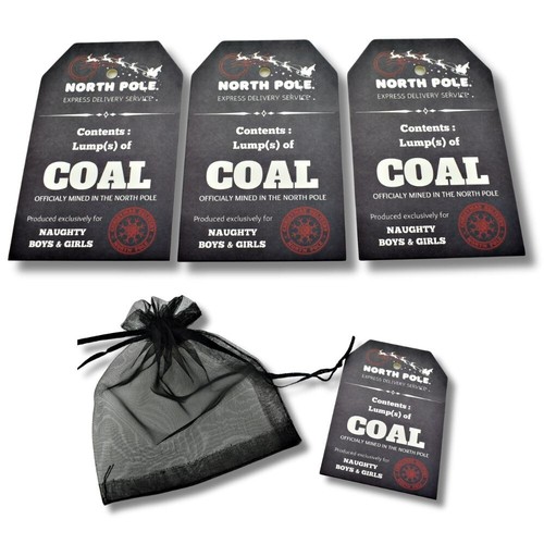 Bag coal gift tags - gift,